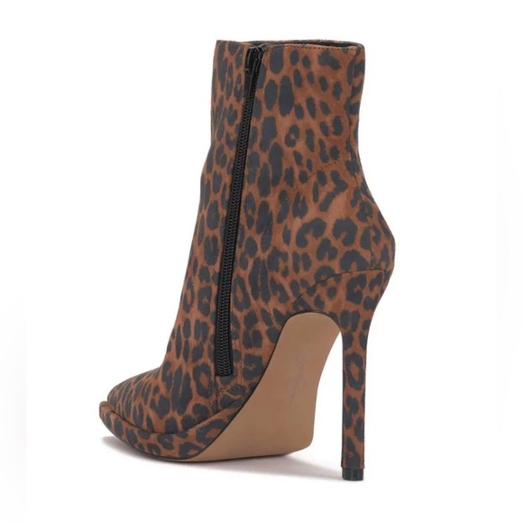 JESSICA SIMPSON Kallins Safari Leopard animal print stiletto ankle boots size 11 - Picture 3 of 5